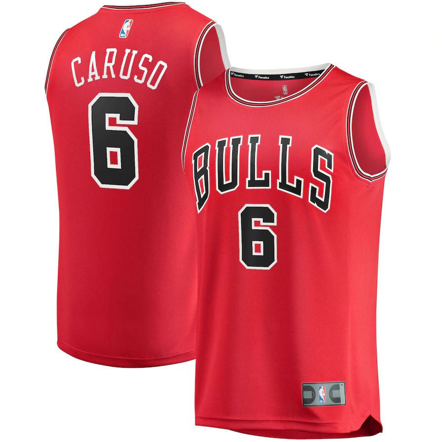 Men Chicago Bulls #6 Alex Caruso Fanatics Branded Red Fast Break Replica NBA Jersey